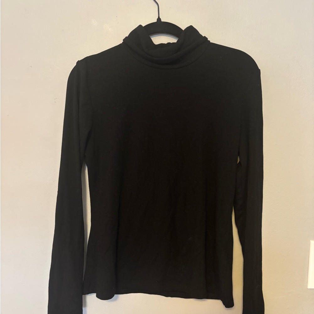 Black Turtleneck Women's Top
